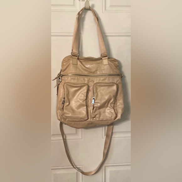 Kipling Leather Laptop Tote Shoulder Bag - Picture 1 of 13
